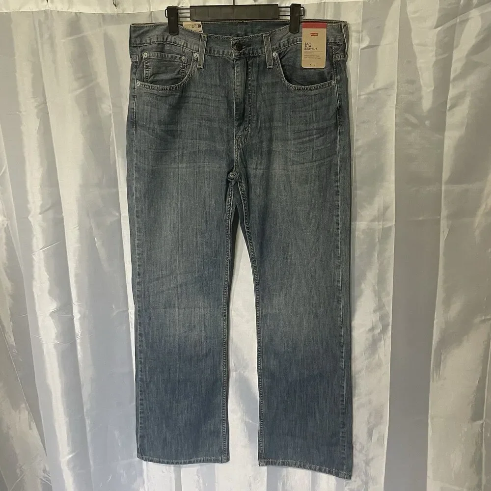 Levi's 527 Slim Fit Bootcut Jeans Men's 36x32 Blue Medium Wash Denim NEW
